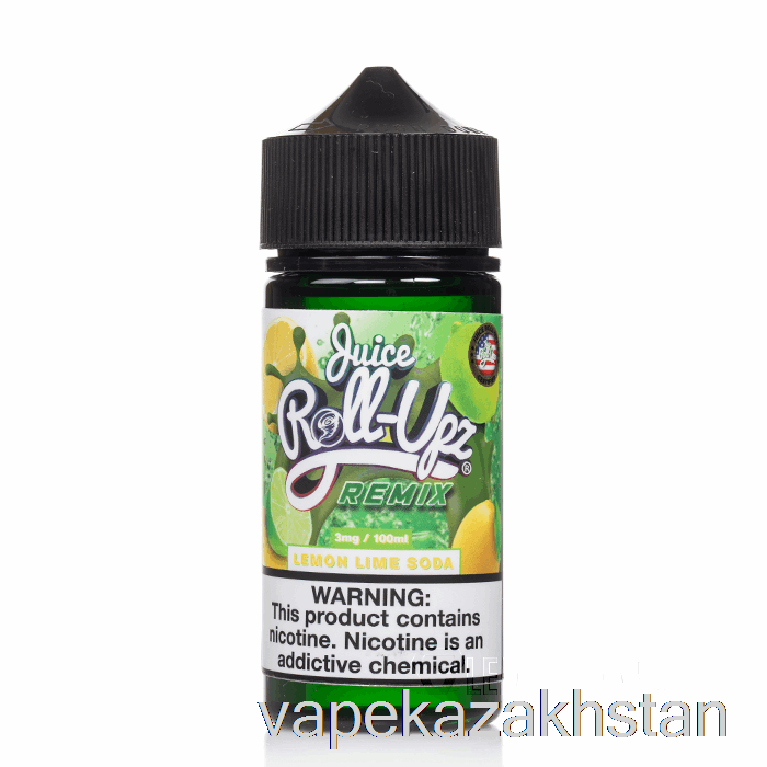 Vape Disposable Lemon Lime Soda - Juice Roll Upz Remix - 100mL 0mg